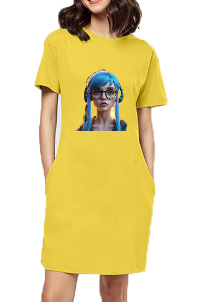 Elevate Your Style with Bluelander Girls and Women's Full T-Shirt Cotton Dress – AI-Enhanced Design for Our Beautiful Sisters and Moms of India, Embracing the Future of Fashion