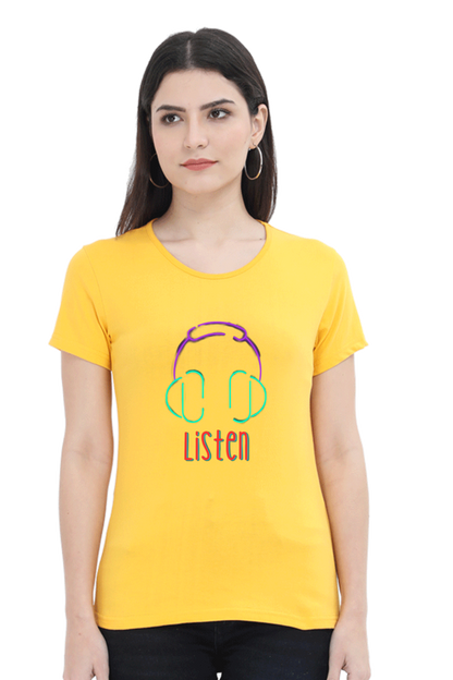 Revitalize Daily Comfort: Bluelander Cotton Half Sleeve T-Shirts for Girls and Women,Tune into Your Mind, Follow Your Heart, and Embrace Timeless Style and Wisdom