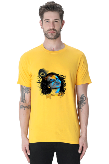 Experience Krishna's Love:  Bluelander's Soft Cotton T-Shirt,Spiritual Fashion.