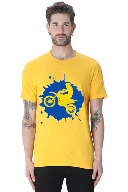 Bluelander's Cotton Half Sleeve T-Shirt: Colorful, Stylish - Ride with Confidence!