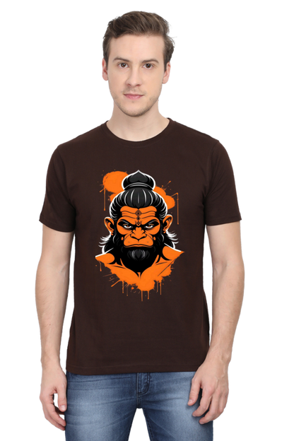 Bluelanders Divine Protection: Soft and Bio-Washed Hanuman premium unisex cotton T-Shirt.