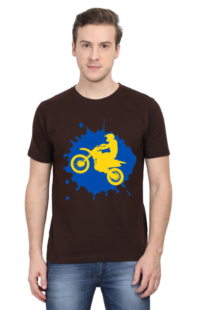 Bluelander's Cotton Half Sleeve T-Shirt: Colorful, Stylish - Ride with Confidence!