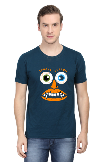 Elevate Your Spooky Style: Bluelander Cotton Half Sleeve T-Shirts – Supreme Comfort, Enhanced Design for a Hauntingly Stylish Spooky Season.