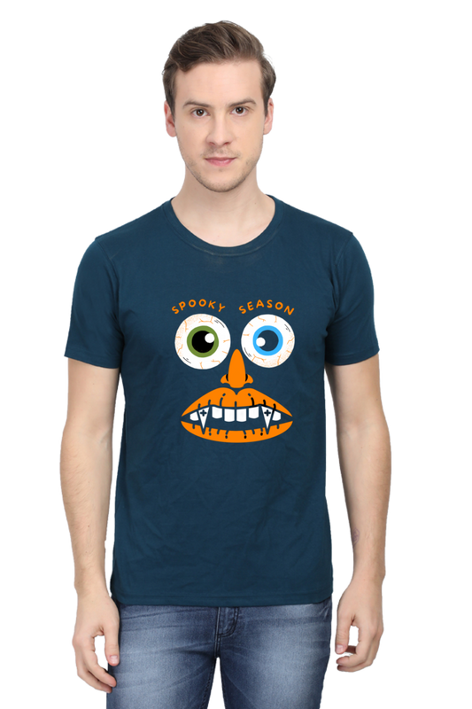 Elevate Your Spooky Style: Bluelander Cotton Half Sleeve T-Shirts – Supreme Comfort, Enhanced Design for a Hauntingly Stylish Spooky Season.