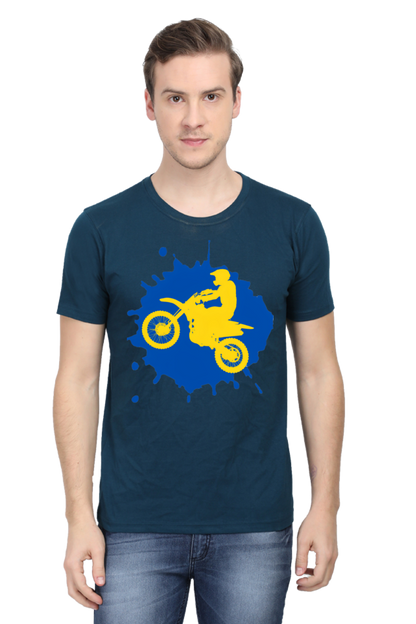 Bluelander's Cotton Half Sleeve T-Shirt: Colorful, Stylish - Ride with Confidence!