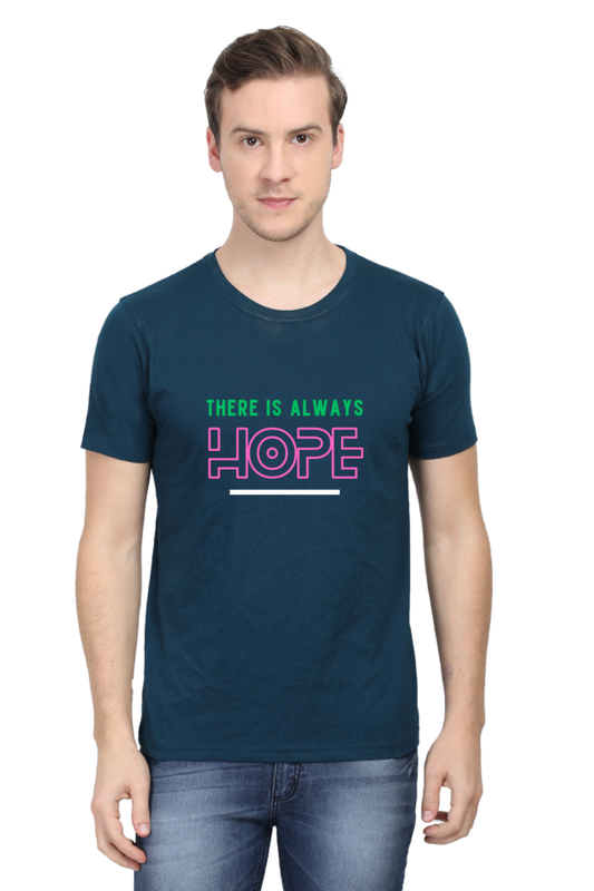 Bluelander Cotton Half Sleeve T-Shirt: Supreme Comfort and a Touch of Hope - Where Style Meets Optimism for a Bright Tomorrow.