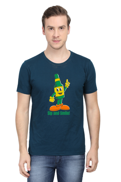 Stand Out in Style: Bluelander's Cotton Half Sleeve T-Shirts with Enhanced Design - Get Noticed!