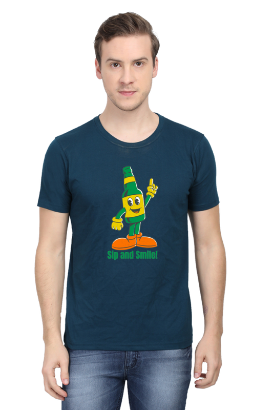 Stand Out in Style: Bluelander's Cotton Half Sleeve T-Shirts with Enhanced Design - Get Noticed!