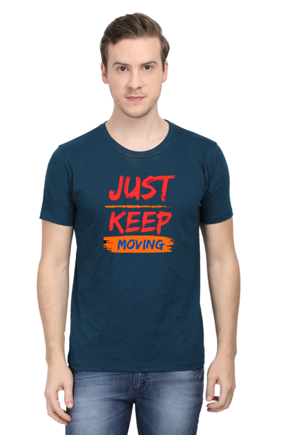 Bluelander Half Sleeve Cotton T-Shirt: Comfort with Style, Keep Moving Towards Your Goals.