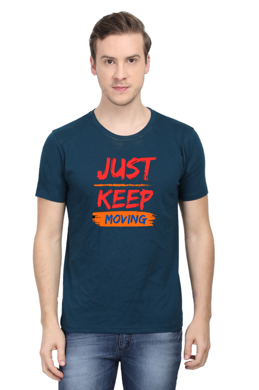 Bluelander Half Sleeve Cotton T-Shirt: Comfort with Style, Keep Moving Towards Your Goals.