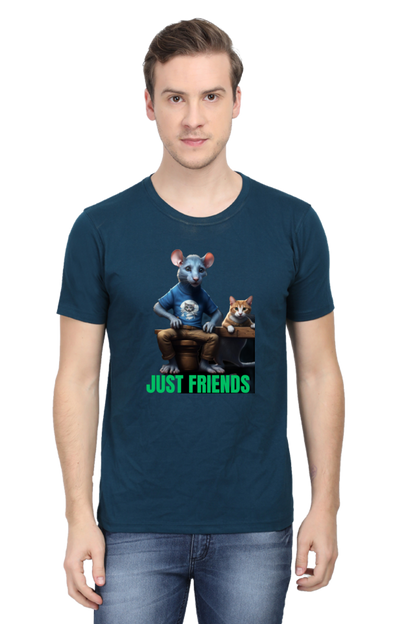 BlueLander's Half Sleeve Cotton T-Shirt with Enhanced Design – Fusing AI and Human Craftsmanship.step out with style and confidence.