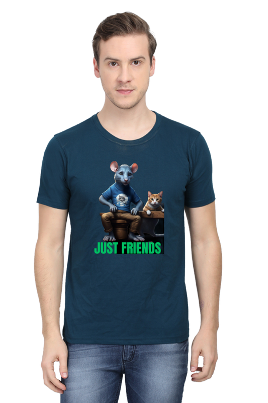 BlueLander's Half Sleeve Cotton T-Shirt with Enhanced Design – Fusing AI and Human Craftsmanship.step out with style and confidence.
