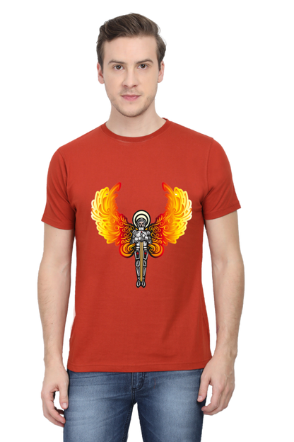Step into the Future of Fashion with Bluelander's Cotton Half Sleeve T-Shirts: Experience Night Glow Designs that Illuminate Your Style!