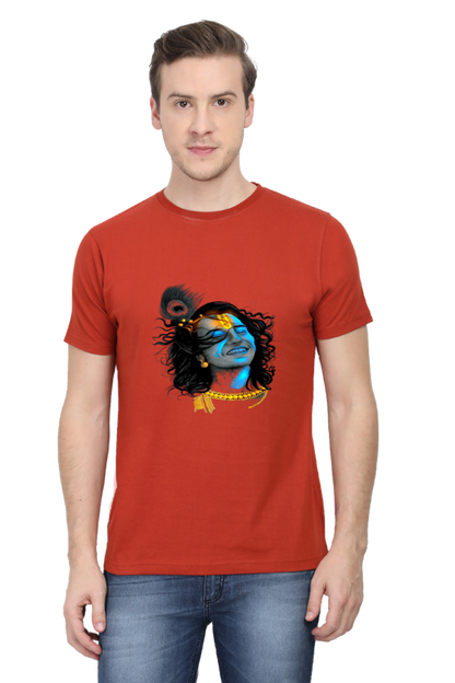 Experience Krishna's Love:  Bluelander's Soft Cotton T-Shirt,Spiritual Fashion.