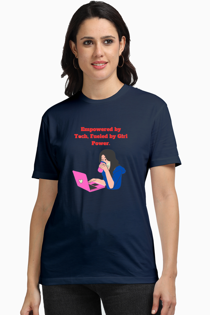 Bluelander's Supima Cotton Half Sleeve Tee  For Girls and Women : Unleashing Feminism in Style with Supreme Comfort and Enhanced Design.