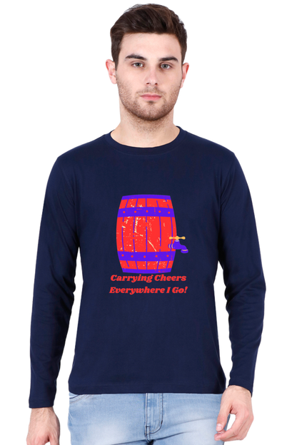Launch Your Style Journey: Bluelander's Cotton Full Sleeve T-Shirt - Where Fashion Begins!