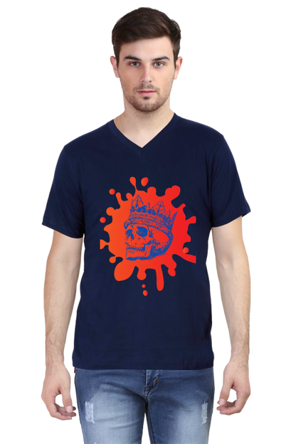 Make a Statement: Bluelander's V Neck Cotton Half Sleeve T-Shirts - Redefining Fashion with Futuristic Designs!