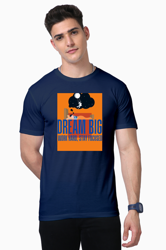 Bluelander Supima Half Sleeve T-Shirt: Supreme Comfort, Enhanced Design, and Big Dreams. Let Your Clothes Catch Your Dreams - Go Ahead and Achieve.