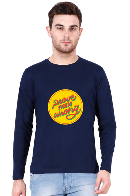 Let Your T-Shirt Speak: Bluelander's Full Sleeve Cotton Tee - Make a Statement in Style!