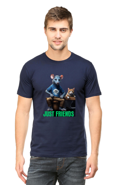 BlueLander's Half Sleeve Cotton T-Shirt with Enhanced Design – Fusing AI and Human Craftsmanship.step out with style and confidence.