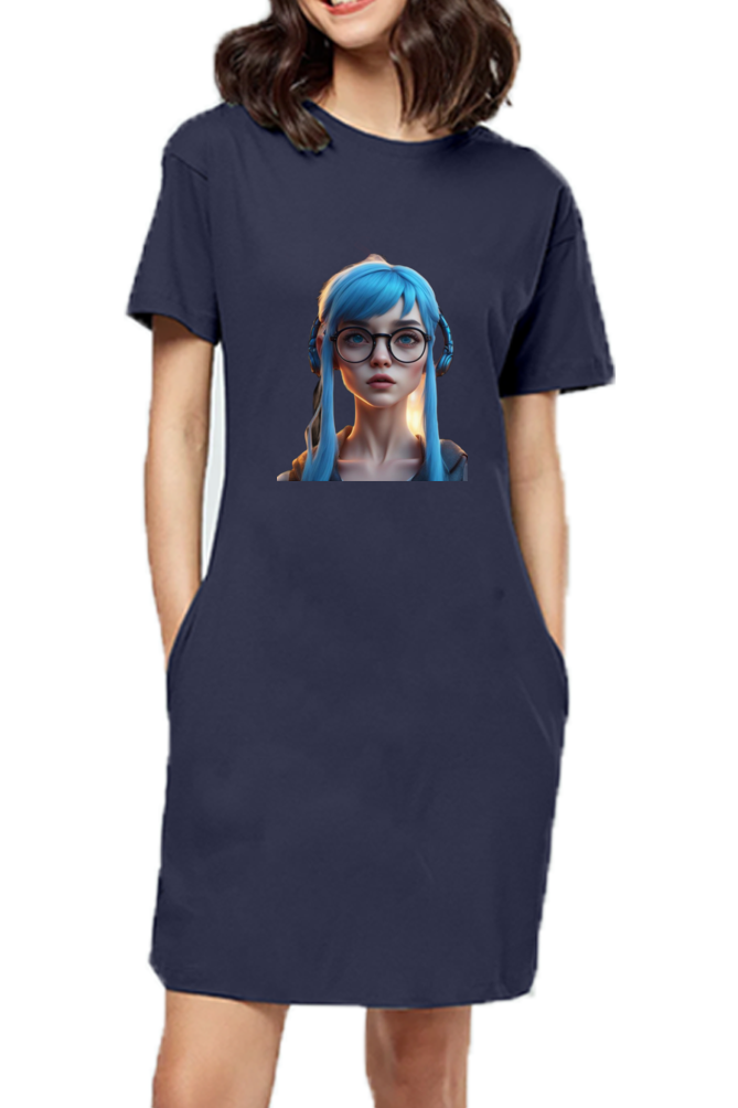 Elevate Your Style with Bluelander Girls and Women's Full T-Shirt Cotton Dress – AI-Enhanced Design for Our Beautiful Sisters and Moms of India, Embracing the Future of Fashion