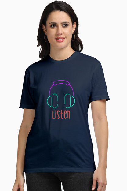 Bluelander Supima Half Sleeve T-Shirts: For Girls and Women - Experience Supreme Comfort and Enhanced Quality. Listen to Your Mind, Then Your Heart