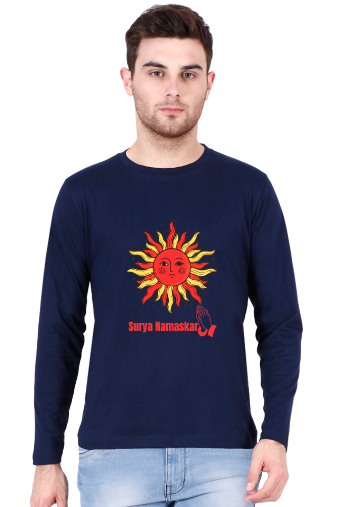 Say Goodbye to Boring Tees: Unveil the New Level of Design with Bluelander's Cotton Full Sleeve Tee!