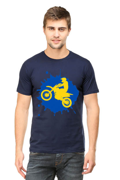 Bluelander's Cotton Half Sleeve T-Shirt: Colorful, Stylish - Ride with Confidence!