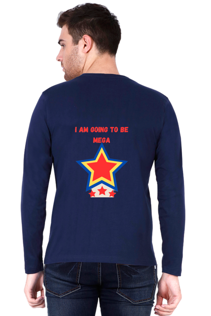 Unleash Confidence with Enhanced Back Design: Elevate Your Style in Bluelander's Full Sleeve Cotton T-Shirt!