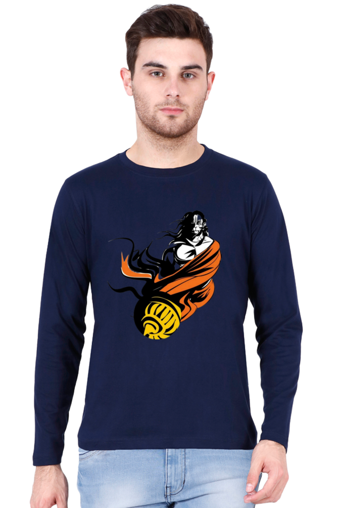 Hanuman's Strength, Modern Style: Bluelanders Premium Full-Sleeve T-Shirt