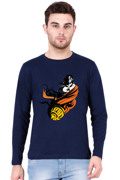Hanuman's Strength, Modern Style: Bluelanders Premium Full-Sleeve T-Shirt