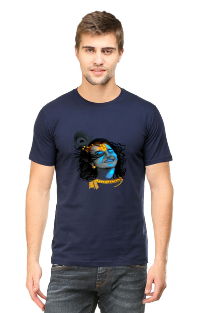 Experience Krishna's Love:  Bluelander's Soft Cotton T-Shirt,Spiritual Fashion.