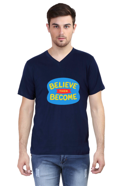 Vibrant Vibes Await: Dive into Adventure with Bluelander's V Neck Cotton Half Sleeve Tees!
