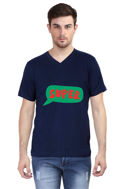 Express Yourself in Every Stitch: Bluelander's Vibrant V Neck Cotton T Shirt!
