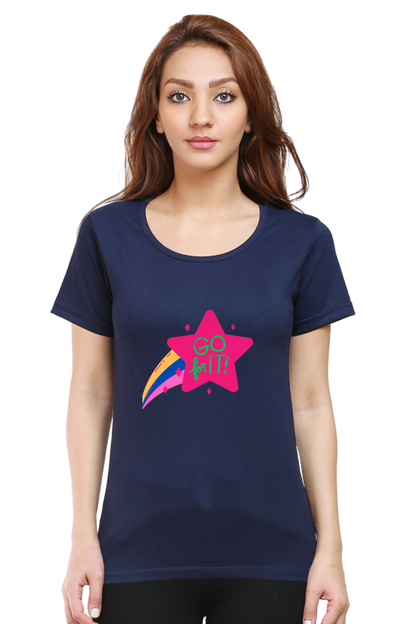 Show Your Feminism with Colors of Love: Bluelander's Girls Cotton Half Sleeve Shirt - Empower Your Style!