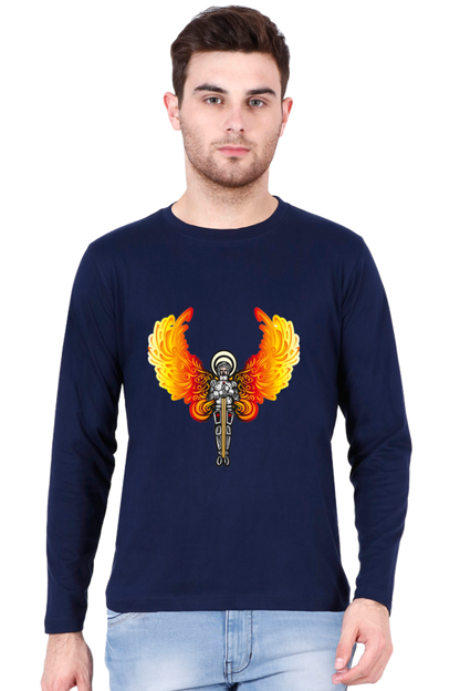 Glow Up Your Nights: Bluelander's Night Glow Cotton Full Sleeve T-Shirt Illuminates Your Style with Futuristic Designs!