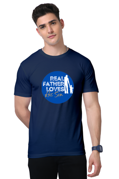 Supreme Comfort Meets Enhanced Design Bluelander Supima Half Sleeve T-Shirt for Fathers & Sons Bonding  Wear It with Pride