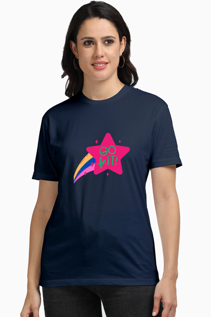 Unleash Elegance: Bluelander's Female Supima Half Sleeve Tee - Elevate Your Fashion Game!