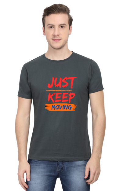 Bluelander Half Sleeve Cotton T-Shirt: Comfort with Style, Keep Moving Towards Your Goals.