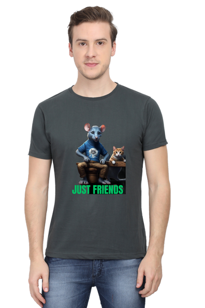 BlueLander's Half Sleeve Cotton T-Shirt with Enhanced Design – Fusing AI and Human Craftsmanship.step out with style and confidence.