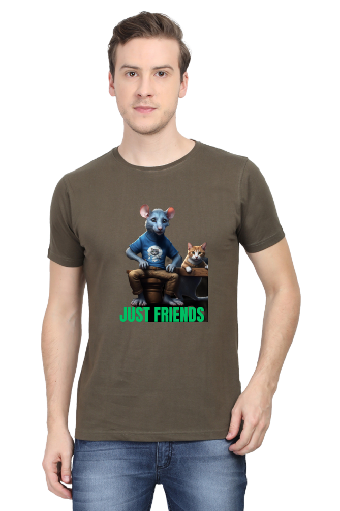 BlueLander's Half Sleeve Cotton T-Shirt with Enhanced Design – Fusing AI and Human Craftsmanship.step out with style and confidence.