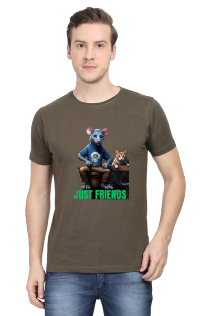 BlueLander's Half Sleeve Cotton T-Shirt with Enhanced Design – Fusing AI and Human Craftsmanship.step out with style and confidence.