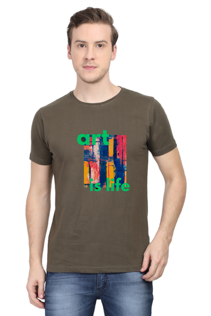 Craft Your Canvas in Comfort: Bluelander Cotton Half Sleeve T-Shirts.Your Wearable Palette for Artistic Expression.