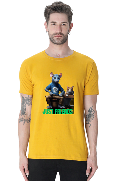 BlueLander's Half Sleeve Cotton T-Shirt with Enhanced Design – Fusing AI and Human Craftsmanship.step out with style and confidence.