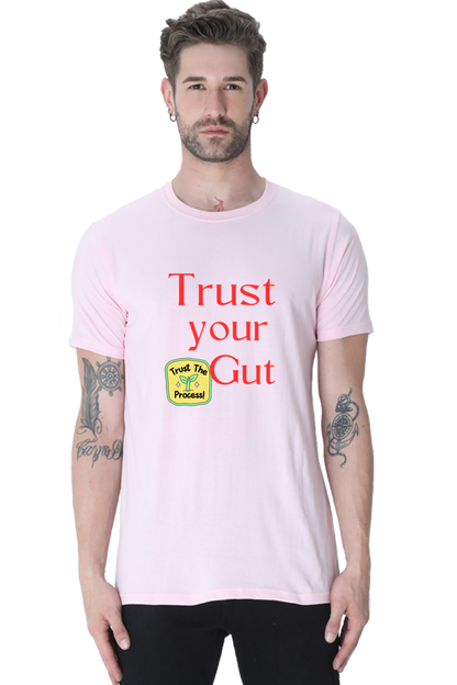 Trust Your Gut, Trust the Process: BlueLander Half Sleeve Round Neck Cotton  Shirt,your path to success with comfort.