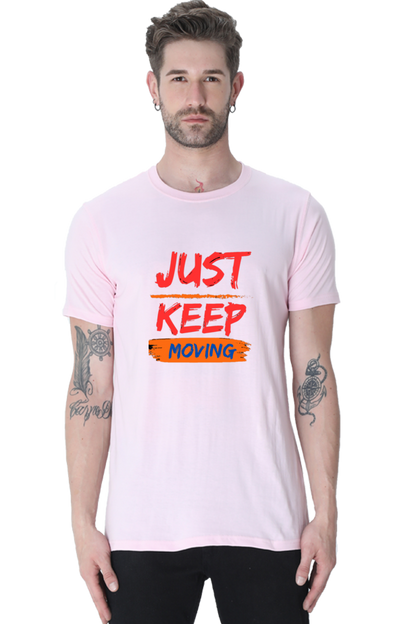 Bluelander Half Sleeve Cotton T-Shirt: Comfort with Style, Keep Moving Towards Your Goals.
