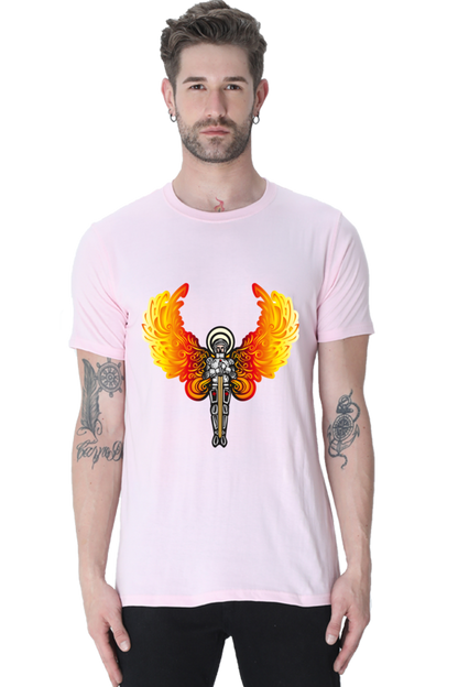 Step into the Future of Fashion with Bluelander's Cotton Half Sleeve T-Shirts: Experience Night Glow Designs that Illuminate Your Style!