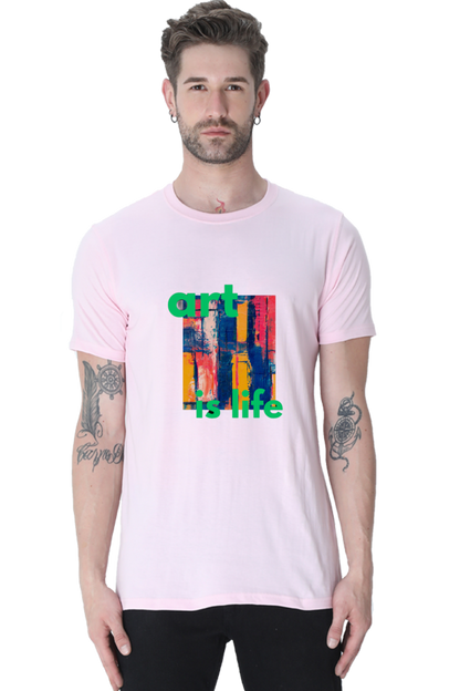 Craft Your Canvas in Comfort: Bluelander Cotton Half Sleeve T-Shirts.Your Wearable Palette for Artistic Expression.
