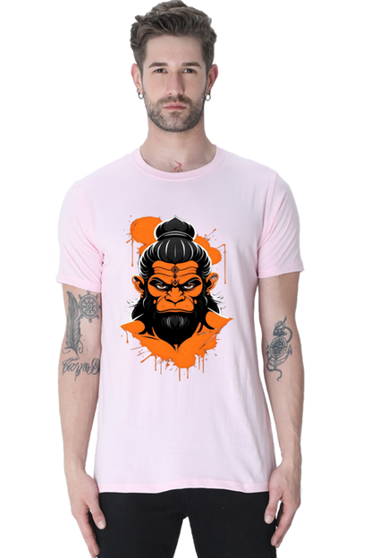 Bluelanders Divine Protection: Soft and Bio-Washed Hanuman premium unisex cotton T-Shirt.