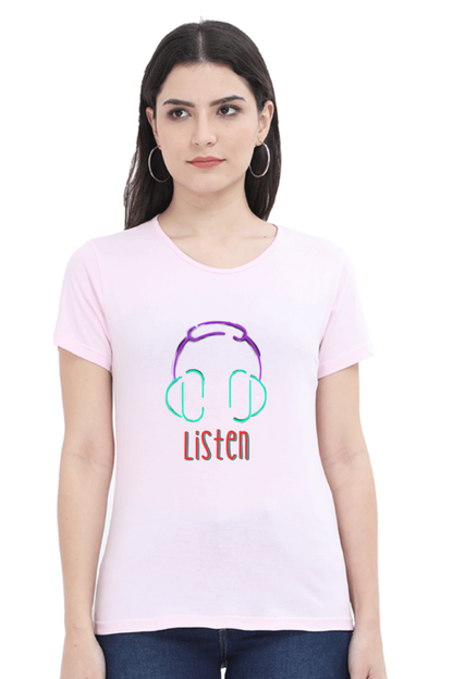 Revitalize Daily Comfort: Bluelander Cotton Half Sleeve T-Shirts for Girls and Women,Tune into Your Mind, Follow Your Heart, and Embrace Timeless Style and Wisdom